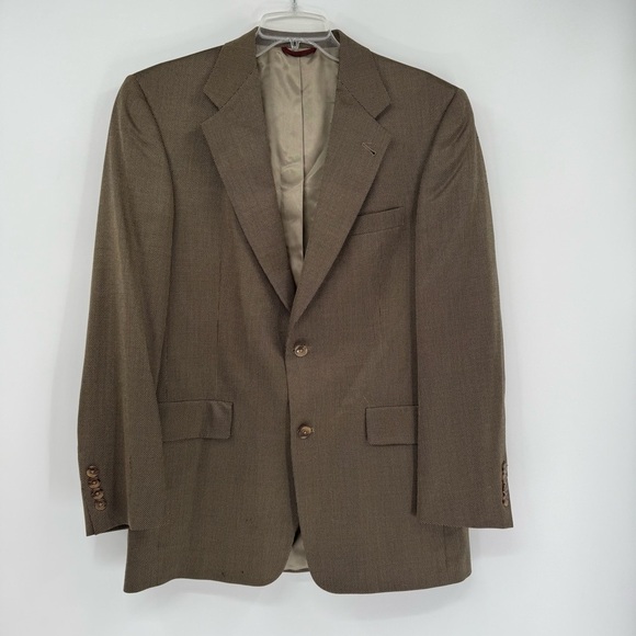 Hart Schaffner Marx Mens Size 38R Wool Blazer Sport Coat Suit Jacket Green/gold - Picture 10 of 10